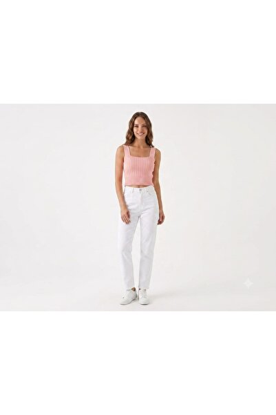 onno style women Sleeveless Strappy Square Neck Terry Knitted Women's Blouse