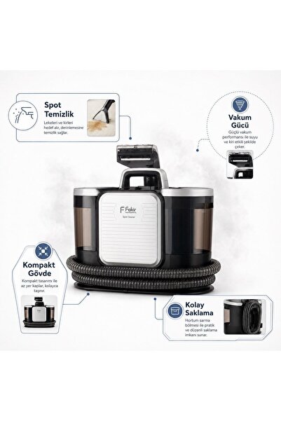 Fakir Spot Cleaner Halı ve Koltuk Leke Temizleme Makinesi 1.9 kg Ultra Hafif,...