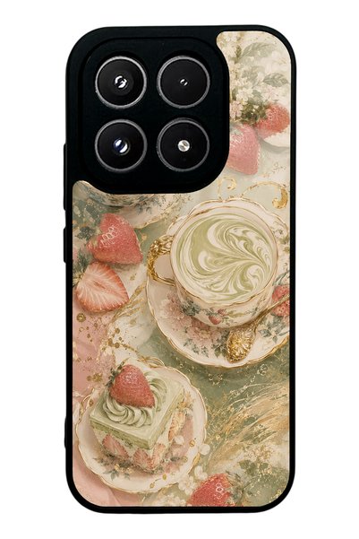 Spoyi Xiaomi 17 Sage Strawberry Matcha Design Glossy Phone Case