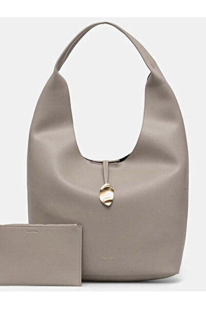 Calvin Klein STONE LOCK SLOUCHY Bej Kadın Omuz Çantası