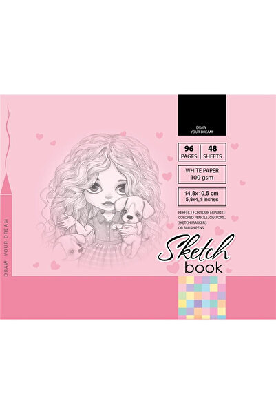 Fresh Sketchbook / caiet de schite Fresh, 148x105 mm, 96 pagini, hartie 100 g...