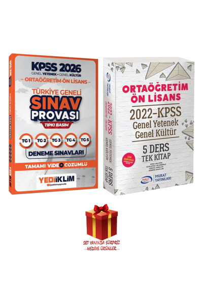 Yediiklim Yayınları KPSS 2026 Ortaöğretim Ön Lisans Türkiye Geneli Sınav Prov...