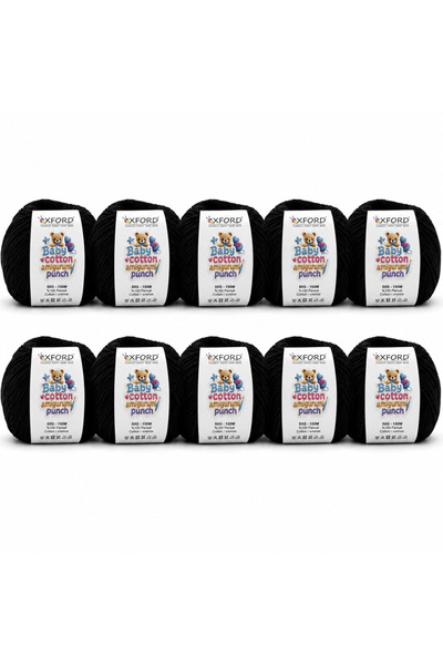 Oxford İplik 10'lu Paket Oxford Baby Cotton Amigurumi Punch 50gr/150m No:010 ...
