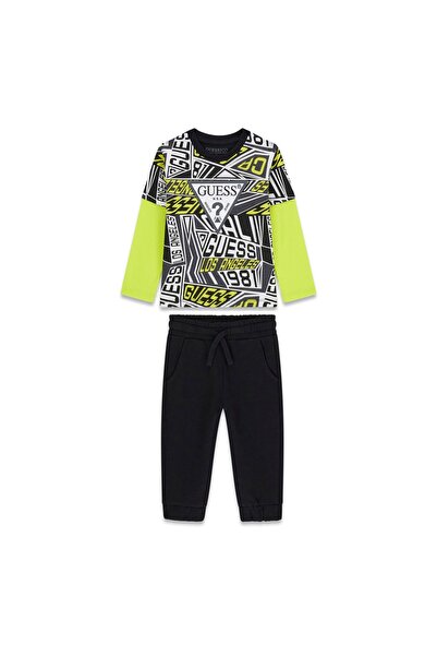 Guess Set bluză și pantaloni băieți N6RG00K8HM4 Multicolor
