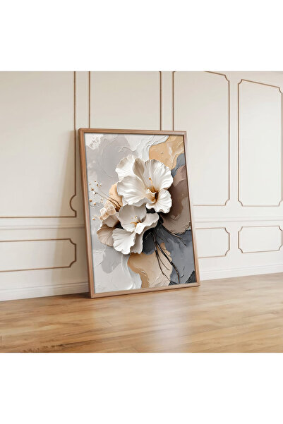 alphobitasarım Tablou cu flori cu aspect modern în relief - Decor de perete p...