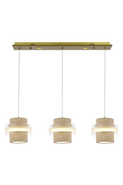 Avonni AV-7017-8105-3YM Eskitme Kaplama Modern Avize LED Metal Traverten H: 1...
