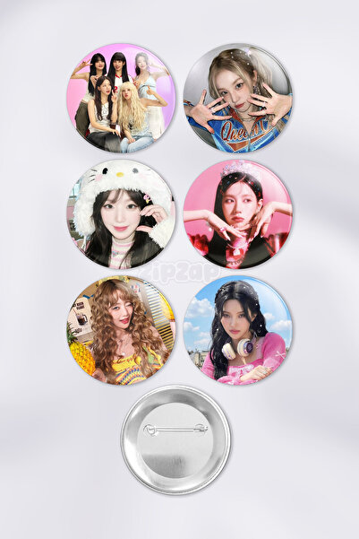 ZipZap i-dle KPOP Çanta Süsü Rozet İğneli Buton Rozet Seti (6 ADET)