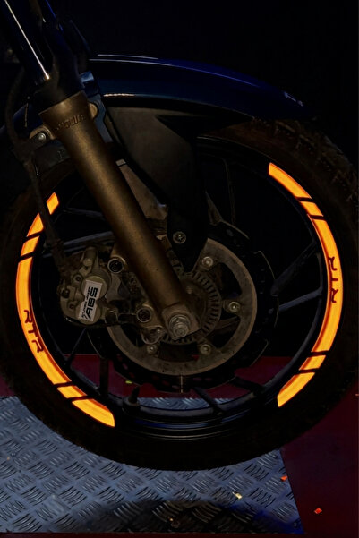 Banxtre 8-Piece Wheel Rim Strip Sticker Set with Reflectors for Tvs Apache Rt...