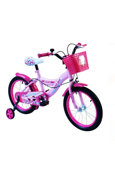 Lunix Bicicleta Copii Fete 16 inch Roz cu Cos Fucsia | Roti Ajutatoare | Fran...