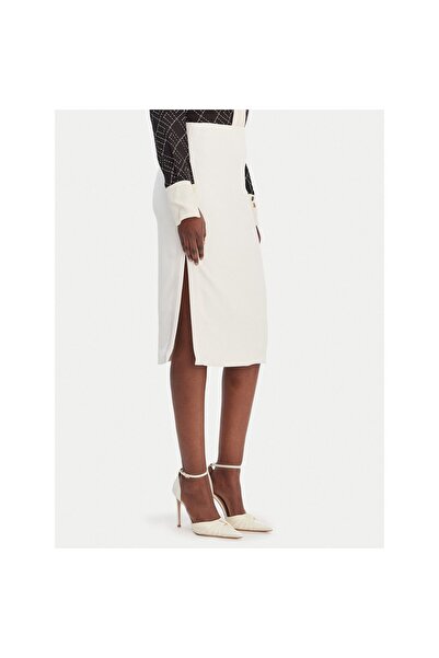 Elisabetta Franchi Fustă creion de damă GO16461E2 Albă