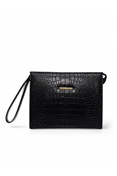Sun collections Solea Siyah deri clutch