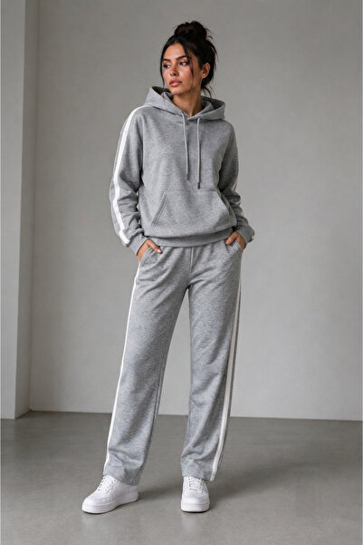 By Layina Women's Hooded Striped Track Suit