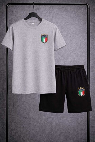 CLOTHES33 T-Shirt Shorts 2-Piece Combination Thin Summer Sweat-Absorbing Ital...