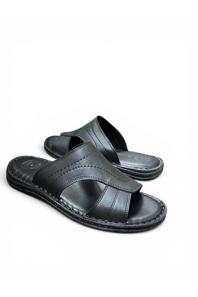 Desimod Men's Genuine Leather Orthopedic Comfortable Daily Slippers