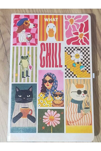 VUUKU Chill Tasarım Ajanda | Retro Pop Art Hayvan Desenli Günlük Defter