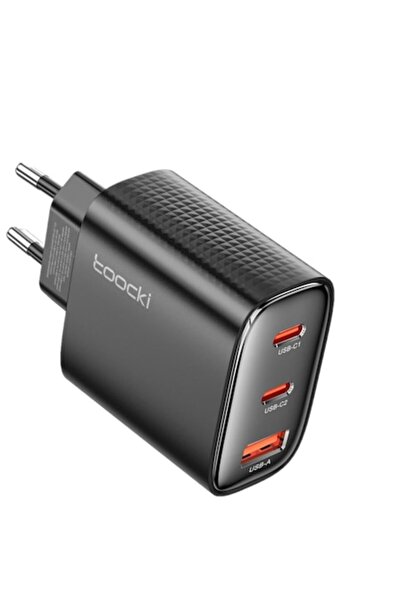 Toocki Încărcător de rețea GaN 40W, USB-C PD + 2x USB-A, încărcare rapidă, co...
