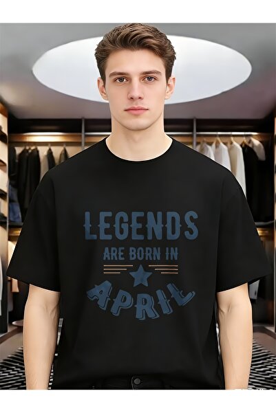 Ekim11 تيشيرتات رجالية مضحكة وفريدة من نوعها من Legends Are Born in April، ذا...