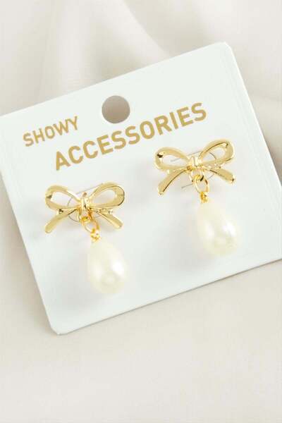 ZERO LAND Spt-Gld Fiyong New Season Pearl Earrings (81216) - Yellow