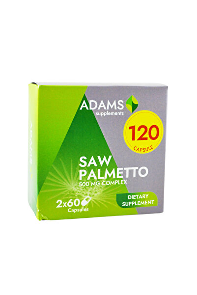 Adams Supplements Pachet Palmier Pitic (Saw Palmetto) 500mg 60cps+60cps