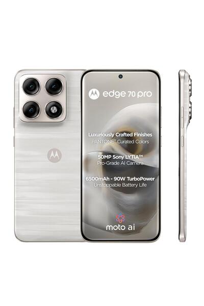 Motorola Moto Edge 70 Pro 12GB RAM + 512GB Storage Smartphone PANTONE Lily Wh...