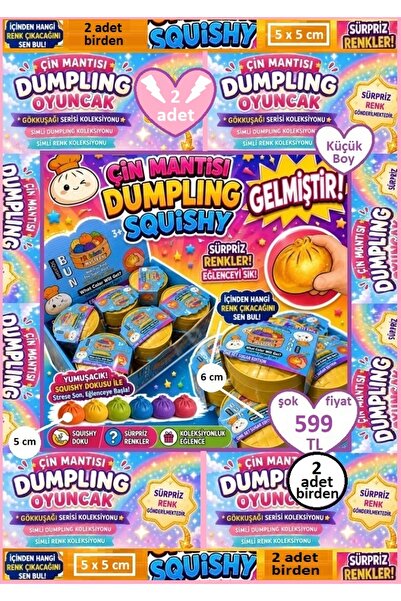 OYUNCAKSAHİLİ Çin Mantısı Kücükboy Paket 2 Adet Birden Skuşi 5.5cm Çin Mantı ...