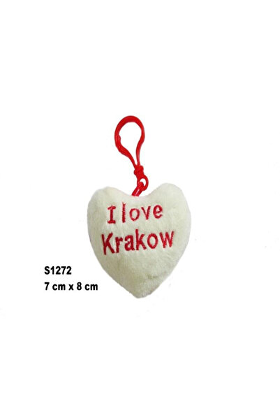 OEM Sun-Day, Breloc inima din plus cu broderie I love Krakow, Multicolor, 119...