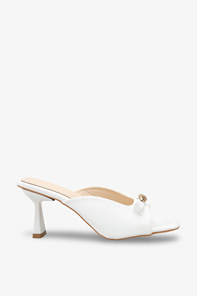 İNNABUTİKK Monica Women's Heeled Slippers - White