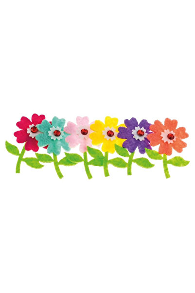 BREWIS Set stickere decorative flori multicolor 6 buc
