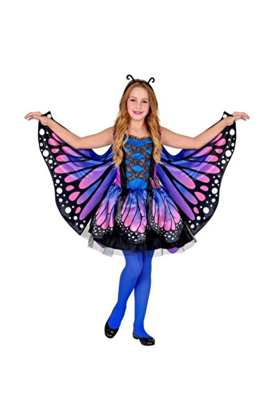 Widmann Costum fluture albastru cu aripi - 158 cm