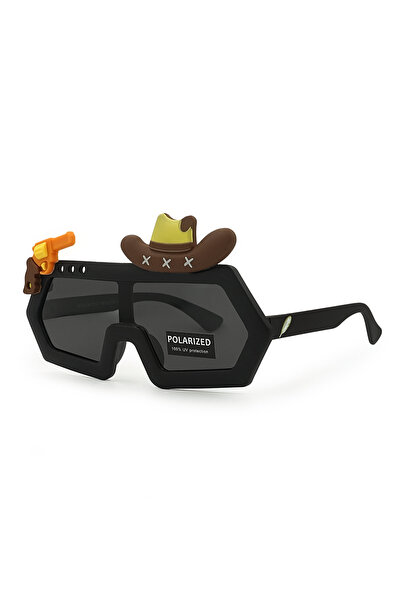 kiddos Εύκαμπτα Cowboy Μαύρα Παιδικά Γυαλιά Ηλίου, Polarized