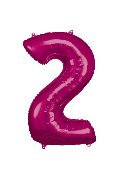 AMSCAN Balon cu numarul 2, Anagram, 50 x 88 cm, Roz