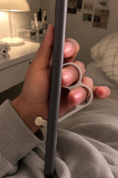 glowify prime glowify prime FingerGrip Çift Parmak Geçmeli Ergonomik Telefon Tutucu Aparat - Düşme Önleyici Telefon Standı ve Tutacağı