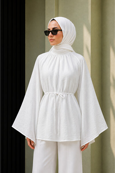 bellura Hakim Yaka Astarlı İspanyol Kol Oversize Liyosel Tunik