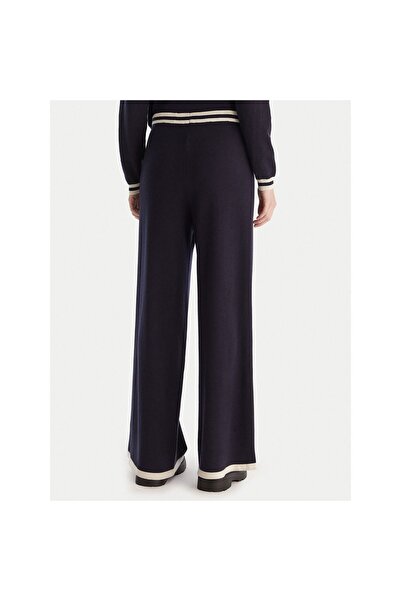 Gaudi Pantaloni tricotati de damă 521BD23001 Bleumarin