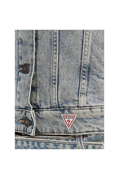 Guess Jeans Geacă de blugi pentru femei W6RN55D5M4I Albastru