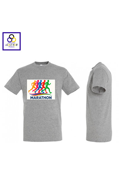 eCult Hub eC T-shirt Marathon 6 - Γκρι