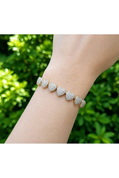 Haziran Steel & Xuping Stone Bracelet with Star and Heart-Shaped Figures