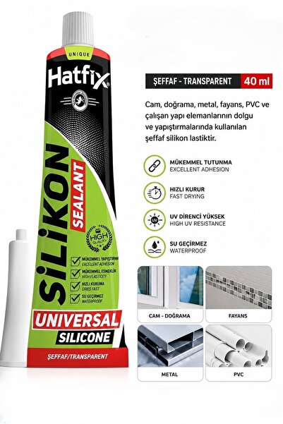 Genel Amaçlı Şeffaf Transparet Cam Doğrama Metal Pvc Dolgu Silikon Tüp Silikon