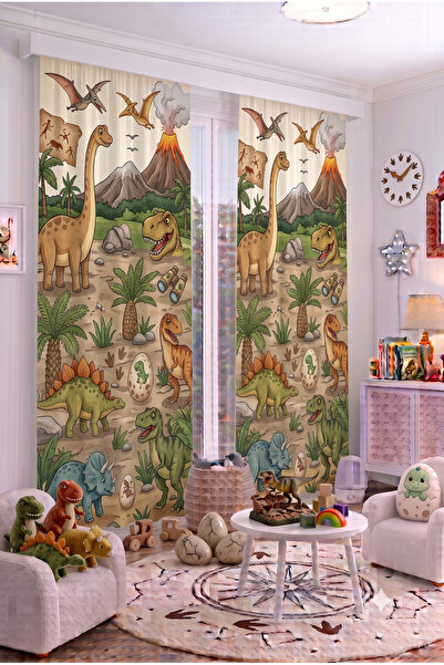 EFSANE PET 140X260 cm 2 Wings Baby Kids Room Background Curtain Patterned Dec...