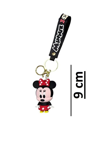 TOPNET Silikon Anahtarlık 9 CM Büyük Boy Mickey Minnie Hello Kitty Capybara