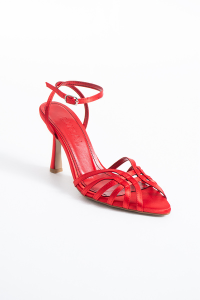 DUXAL SHOES حذاء مولي نسائي بكعب عالٍ وحزام متعدد الأشرطة حول الكاحل