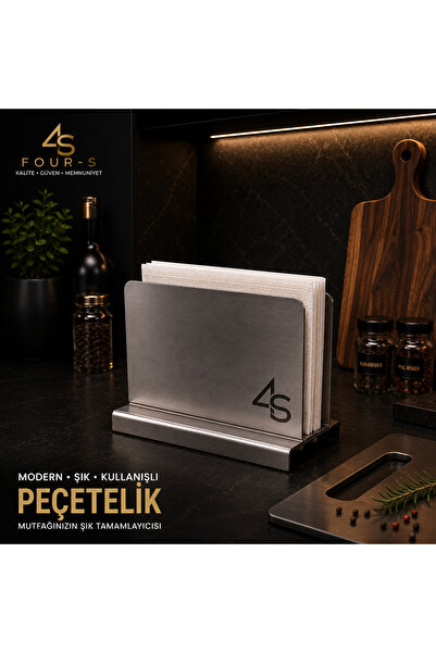 FOUR4S Paslanmaz Çelik Peçetelik