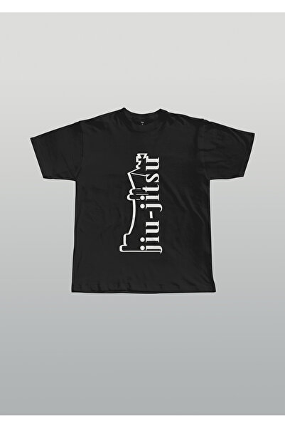 LUMSHİNE Oversize Jiu Jitsu Sports Printed Crew Neck T-Shirt