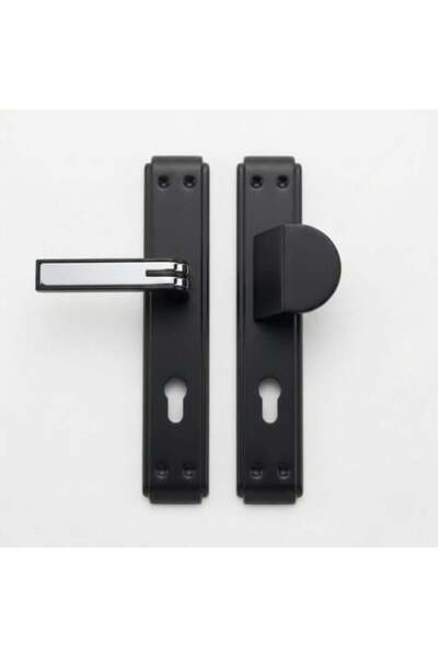 KANA Main Door Handle Set (Movable Handle and Fixed Puller) Long Plate Matte ...