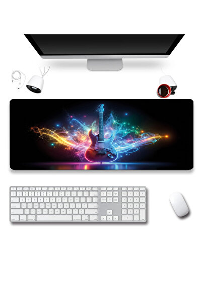 SonicTouch Keyboard Mousepad 32X70Cm Neon Solo Seamless Smooth Liquid-Proof N...