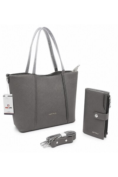 Just Polo Water Resistant Women's Large Bag and Wallet Set