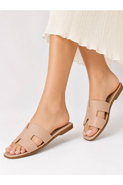 PAPUCUMUN DÜNYASI Women's H-Cut Flat Sole Daily Slippers