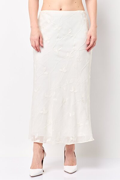 JASON WU Women Embroidered Maxi Skirt, Ivory