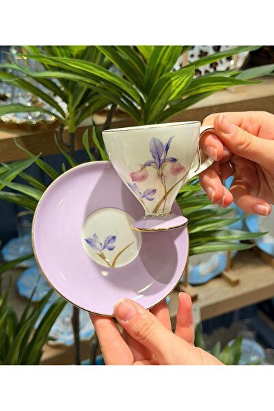 Onedekor 6 Kişilik Flora Kahve Fincan Takımı