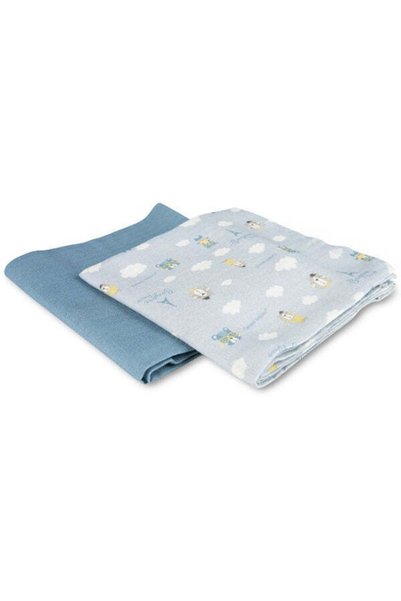 CANPOL babies Muselina pentru infasare nou-nascuti 70x70 cm BONJOUR PARIS, 2 buc 26/901_pin